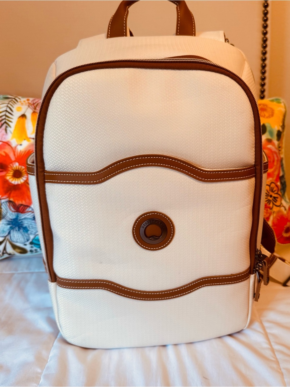 Delsey Paris Chatelet Air 2.0; angora colored travel backpack